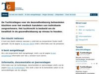 Screenshot van tuchtcollege-gezondheidszorg.nl