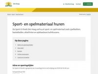 Screenshot van denhaag.nl/sportotheek